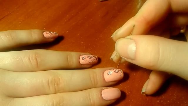 Маникюр... роспись иголкой смотреть онлайн
