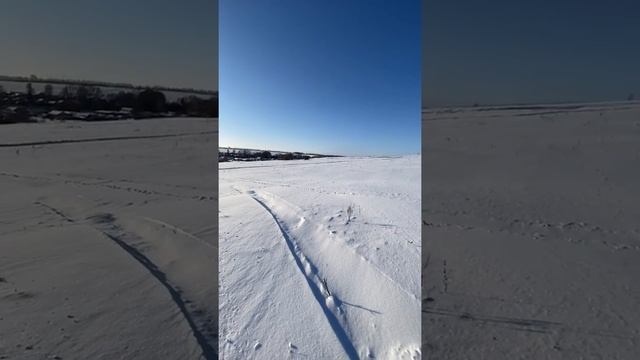 Покатушки на на самодельном снегоходе с ДВС ОКА смотреть онлайн