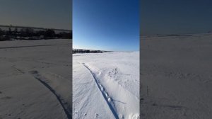 Покатушки на на самодельном снегоходе с ДВС ОКА