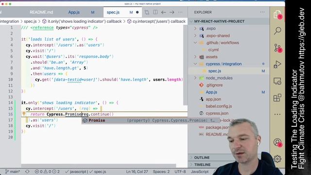 Testing The Loading Indicator by Slowing Down The Request смотреть онлайн