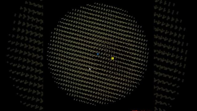 Simulation of gravity 1. Gravity on the attraction and repulsion Modeling. смотреть онлайн