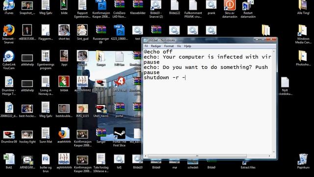 Notepad and CMD Basics 2: Echo, shutdown -r and unlocking! смотреть онлайн