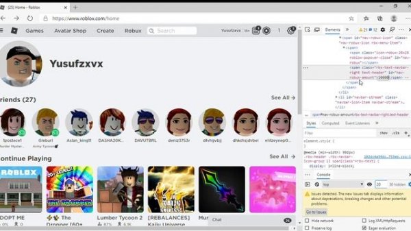 ROBLOX ROBUX HACK İN F12