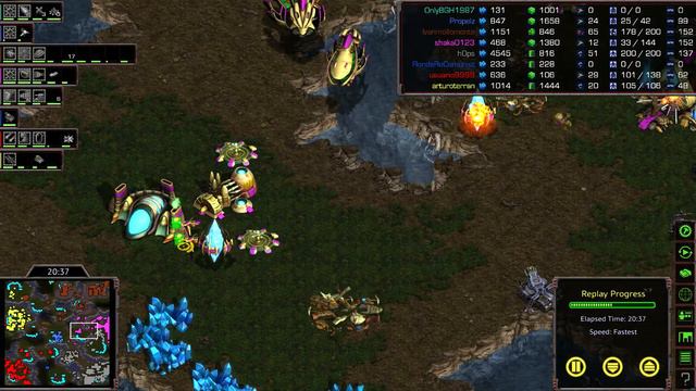 Starcraft: Remastered Broodwar FFA on Big Game Hunters смотреть онлайн