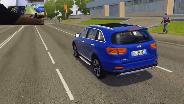 Kia Sorento GT-Line - City Car Driving - Steering Wheel Gameplay смотреть онлайн