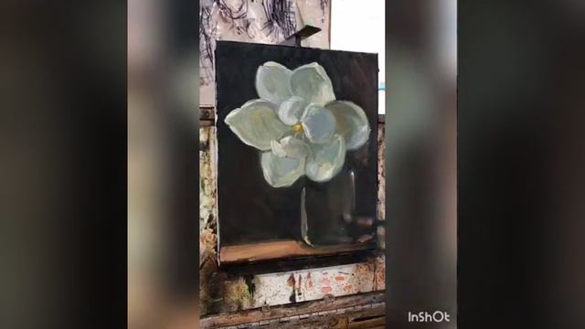 NOAH VERRIER - Magnolia painting time lapse video, still life, daily painting смотреть онлайн