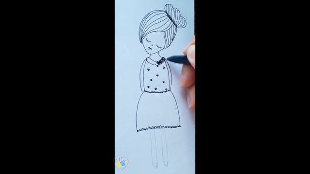 Грустная девочка / рисовать легко смотреть онлайн