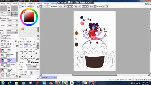 Muffet Undertale Speedpaint смотреть онлайн