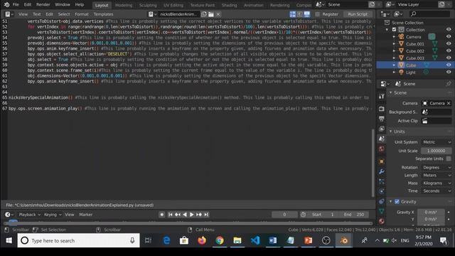 Intro to 3D Modeling Blender Practice Rough Draft - Running Python Script смотреть онлайн