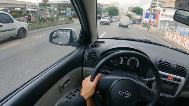 Chill drive on a tiny car near Maracanã | POV | Kia Picanto Manual 2011 смотреть онлайн