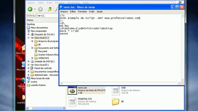 Script BAT 1 - Como automatizar tarefas com arquivos de Auto executáveis em LOTE смотреть онлайн