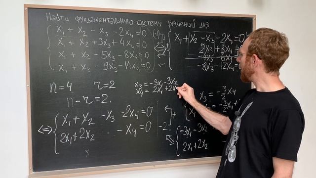Фундаментальная система решений для однородной системы линейных уравнений смотреть онлайн