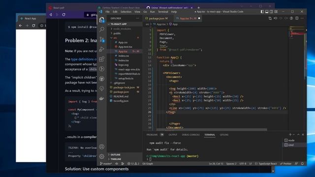 Using @react-pdf/renderer v3.0.1 with React 18 смотреть онлайн