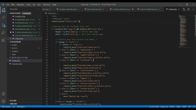 [MODUL 2] 7.1 Buat folder Model, 7.2 Buat file Model, 7.3 Ubah file routing: index.php смотреть онлайн