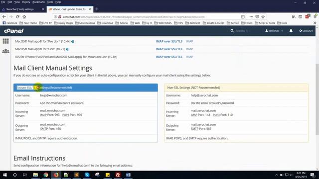 5 Как настроить SMTP.