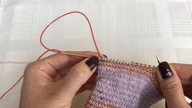 Носки Хеликс на круговых спицах от мыска. Круглая пятка, или пятка-подкова. смотреть онлайн