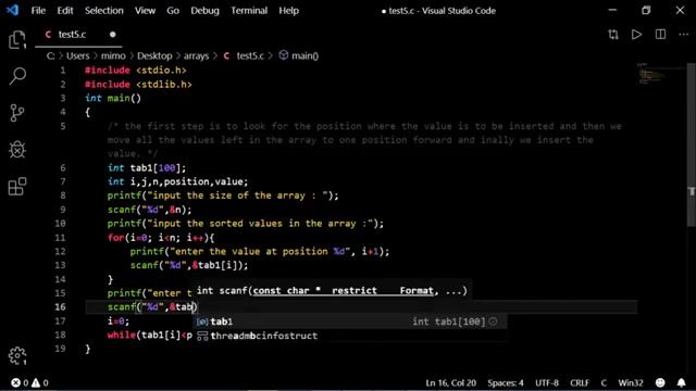 Arrays Test 6 Write a program in C to insert New value in the array sorted list смотреть онлайн