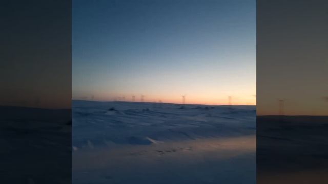 Дорога Мурманск - Териберка. Полярная ночь. Заполярье. смотреть онлайн