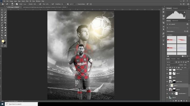 Adobe Photoshop Tutorial l Sports Poster Design l Easy Tips 2020 смотреть онлайн