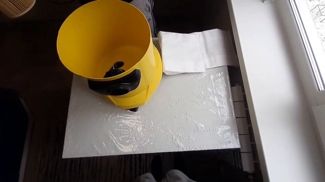 установка многоразового мешка в строительный пылесос Karcher WD3. смотреть онлайн