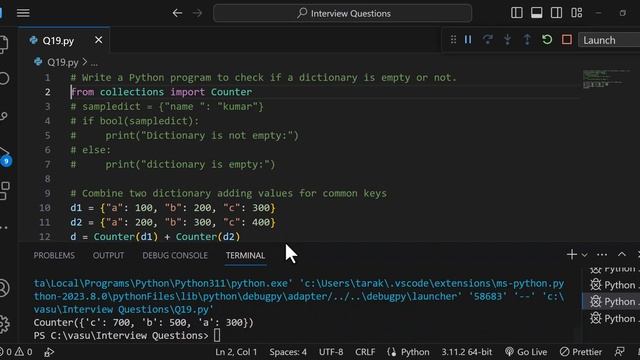 Check Dictionary is Empty or Not | Python Interview Questions Telugu смотреть онлайн