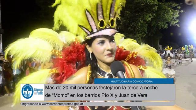 Más de 20 mil personas festejaron la tercera noche de “Momo” en los barrios Pío X y Juan de Vera смотреть онлайн