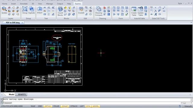 GSTARCAD 2012. Convertidor PDF a DXF смотреть онлайн