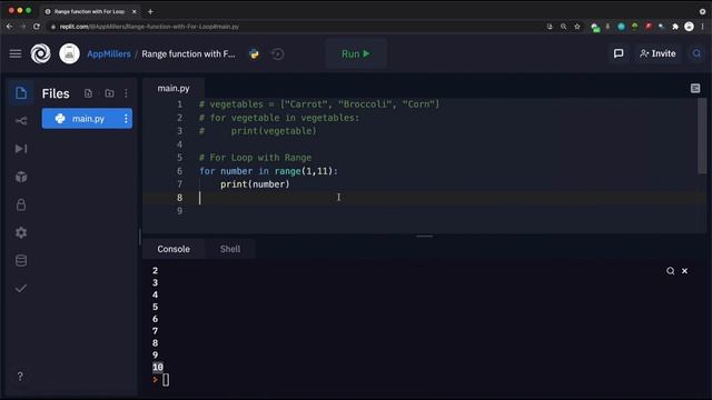 Lecture 24 - For Loop with Range function смотреть онлайн