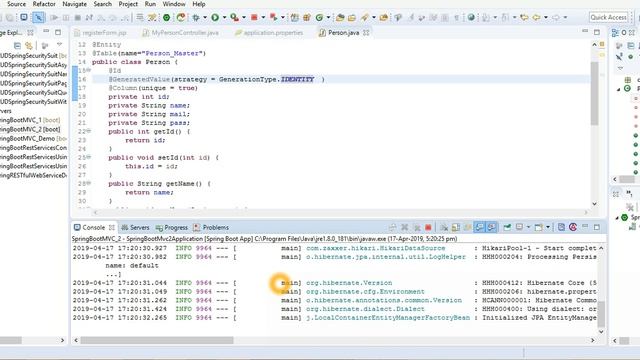 How to solve AUTO generator problem in JPA Spring with SQL Server database смотреть онлайн