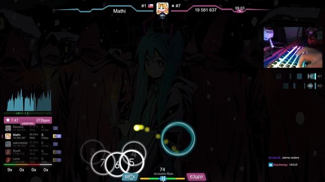 ? Mathi | Omoi - Hey William [Garden's Extra] +HDDT 98.76% (#1 802pp 1xSB) - osu! смотреть онлайн