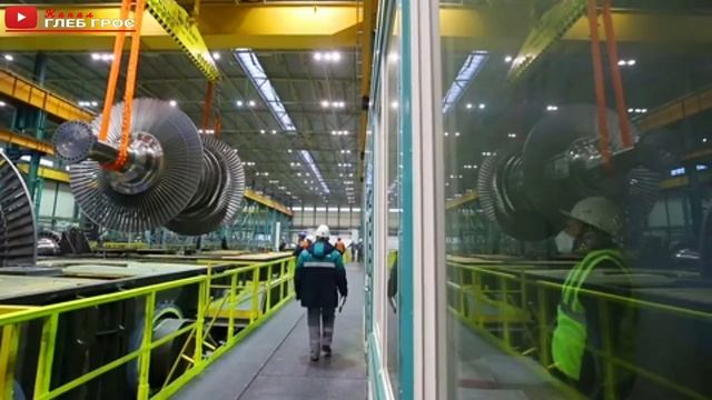 Сборка головного образца первой российской тихоходной паровой турбины смотреть онлайн