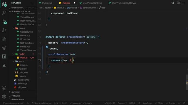 36 scroll to top with vue router смотреть онлайн