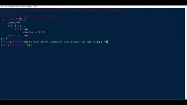 Python program to find the number of times an element occurs in the list. смотреть онлайн