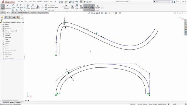 SOLIDWORKS - Trimming Offset Sketch Geometry смотреть онлайн
