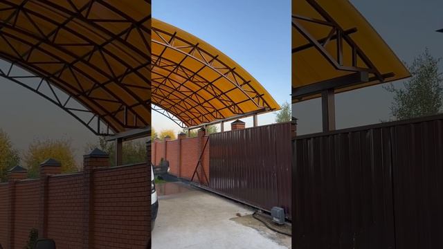 Навес из поликарбоната 8,5х7,5 для автомобилей готов! #навесы #спецкаркаснавесы #спецкаркас