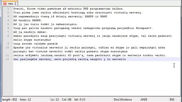 Programavimo Pamokos [PHP] #0 смотреть онлайн
