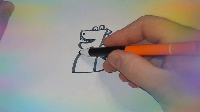 Very Easy drawing Number 7 Tutorial/ Лёгкое рисование из цифр смотреть онлайн