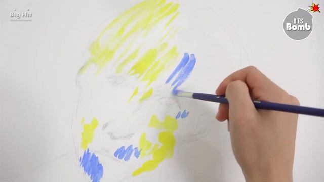 [RU] ЧонГук проявляет свой талант ХУДОЖНИКА - русская озвучка от V смотреть онлайн