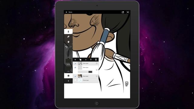 Inking and Coloring Korra in Adobe Ideas on the iPad Mini смотреть онлайн