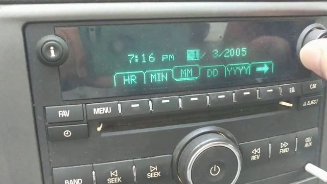 How to set the clock 2008 Chevy Cobalt radio display time date AM/PM 12h/24h смотреть онлайн
