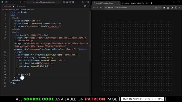 AnimeJS Animation Effects | Staggered Grid Effect in Anime.js смотреть онлайн