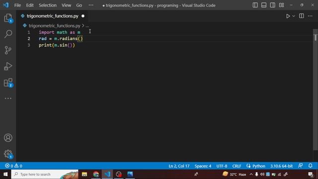 python trigonometric functions sin() cosin() and tangent() | calculate sin cosin tangent in python смотреть онлайн