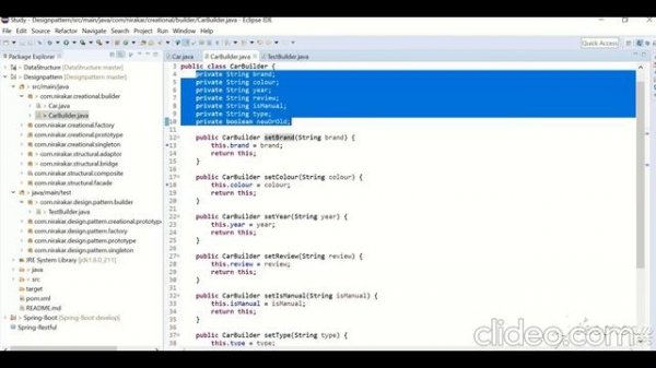 builder design pattern