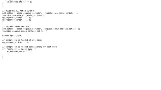 Wordpress: Register a script to be enqueued both in admin and front end смотреть онлайн