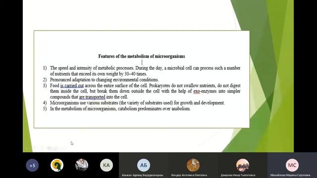 Microorganism Nutrition. Урок биологии на английском языке. 11 класс. NIS Program