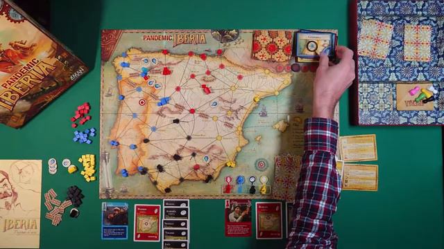 Iberia [3] Играем в Pandemic Iberia, Let's Play игры Пандемия Иберия в соло-режиме