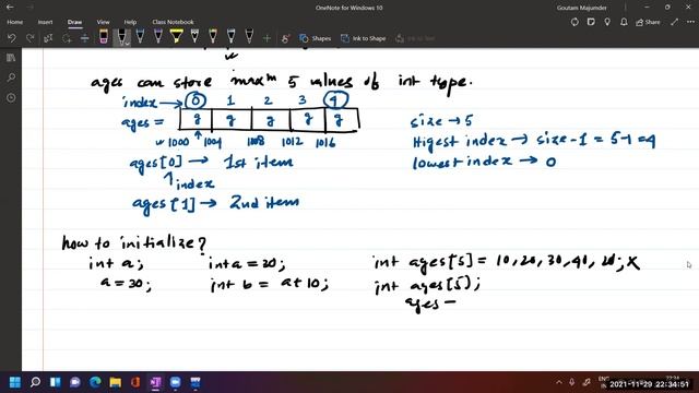 1-d Array Declaration and Initialization смотреть онлайн