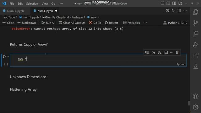 NUMPY Tutorial 4 - Array Reshape | Python смотреть онлайн