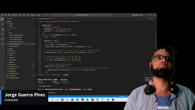 Getting familar with tensorflow.js in Angular: running a simple regression model смотреть онлайн