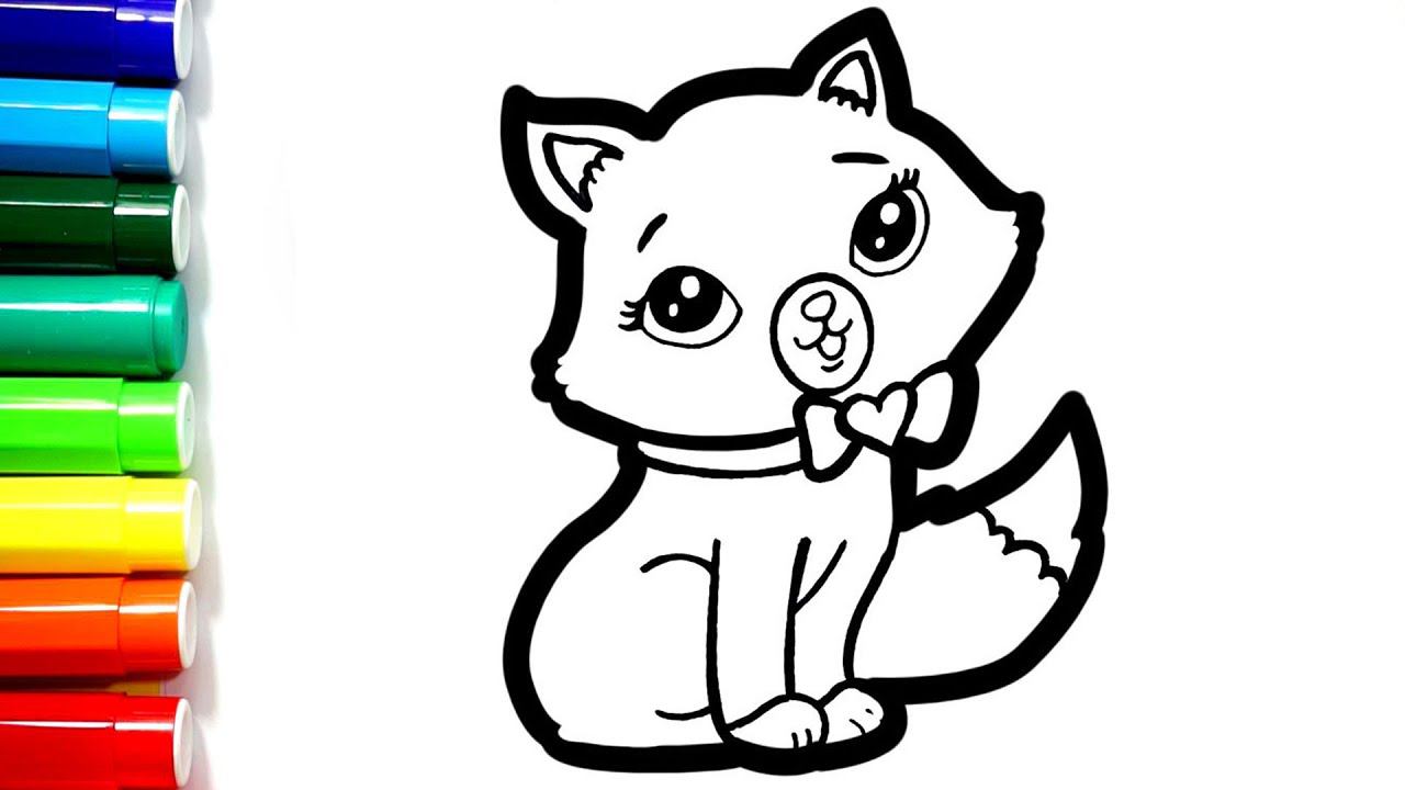 How to draw a kitten for children